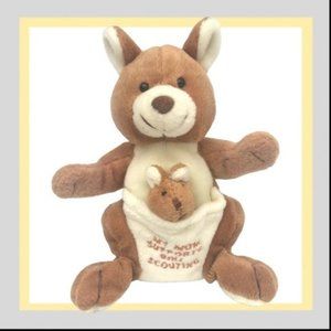 Kangaroo Plush My Mom Supports Girl Scouting - Mom & Baby in Pouch